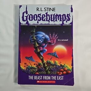 Scholastic Goosebumps Paperback with Black Logo on White Pages